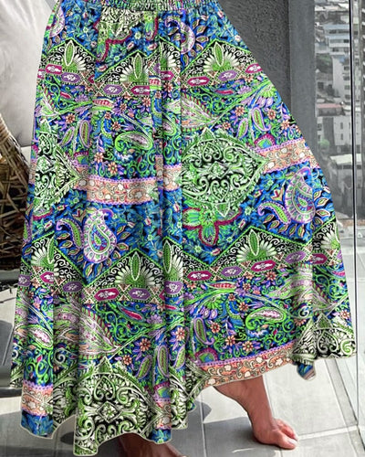 Tina™ | Stilfuld Lang Blomster Nederdel til Damer