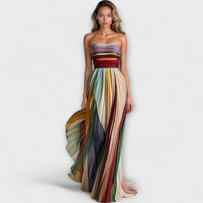 Gigi | Farverig maxikjole